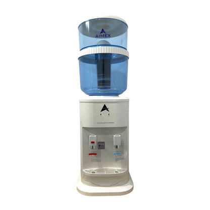 Aimex White Benchtop Hot and Cold-Water Dispenser with Filter Bottle