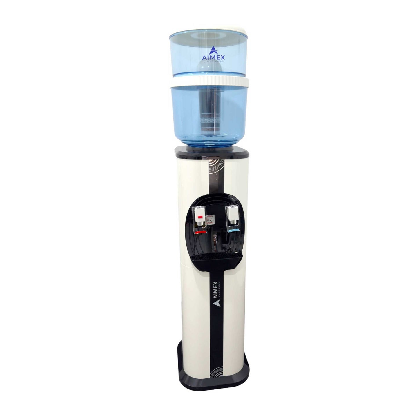 Aimex Premium Free Standing Water Cooler Hot & Cold Black & White + Filter