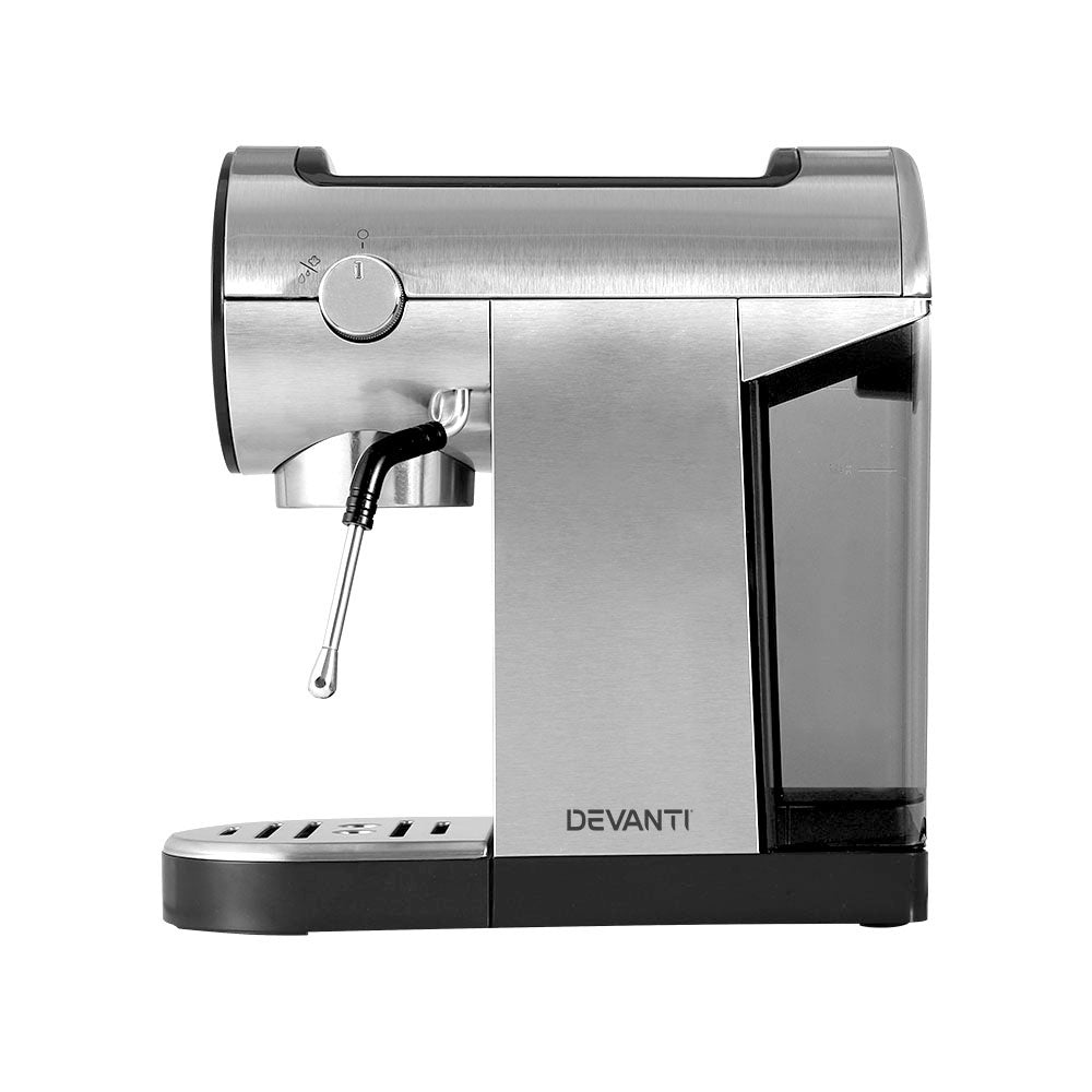 Devanti 20 Bar Coffee Machine Espresso Cafe Maker