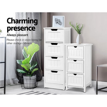 Artiss 4 Chest of Drawers - LEESA White