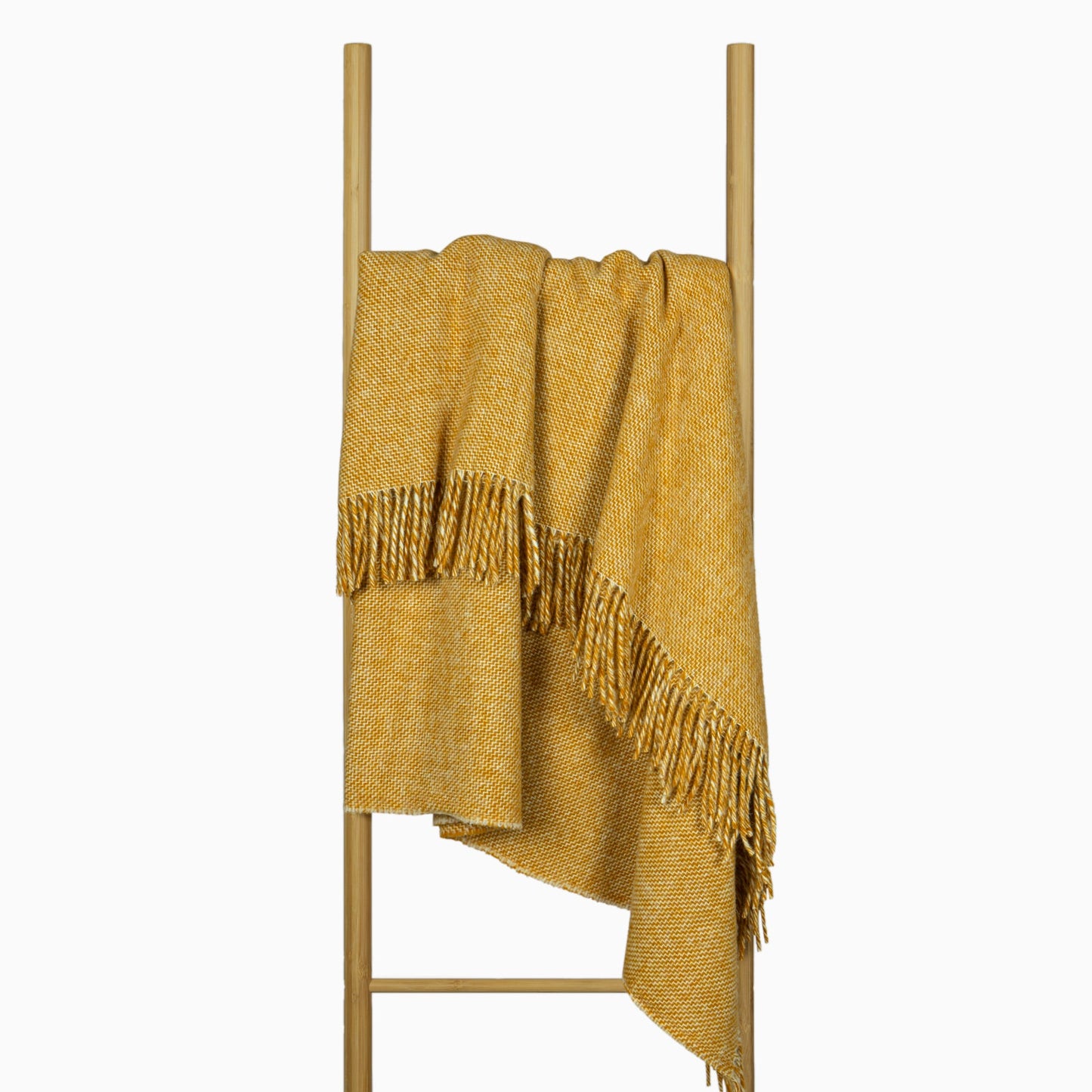 Cambridge Throw - 100% NZ Wool -  Mustard