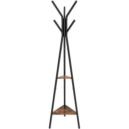 VASAGLE Vintage Coat Rack Stand Black