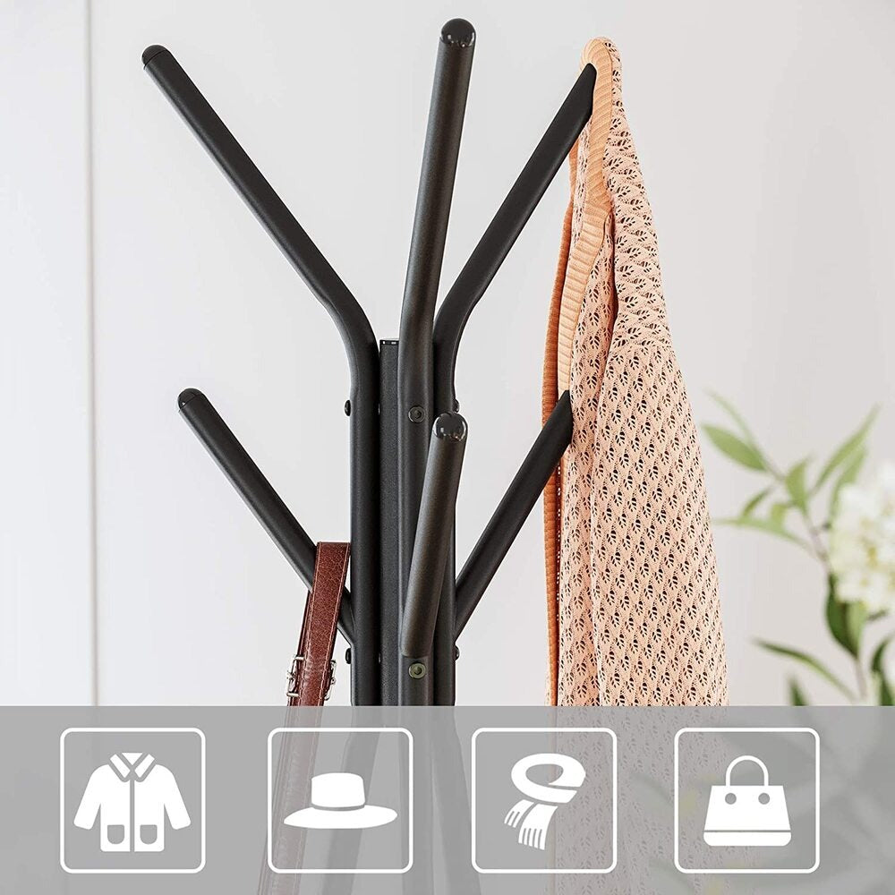 VASAGLE Vintage Coat Rack Stand Black