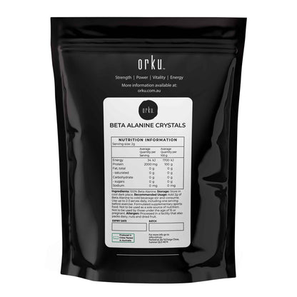 Orku 2Kg Beta Alanine Crystals - Pre Workout Lactic Acid Buffer Supplement