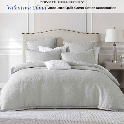 Quinn Stone Yarn Dyed Jacquard Quilt Cover Set King