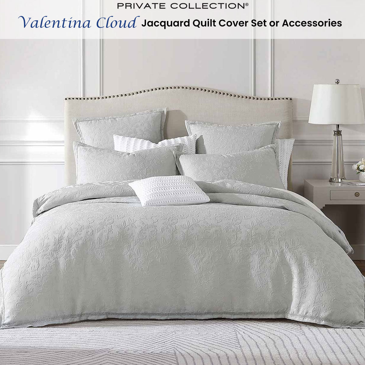 Quinn Stone Yarn Dyed Jacquard Quilt Cover Set King