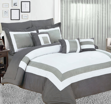 10 piece comforter and sheets set queen charcoal