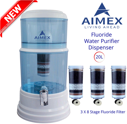 Aimex 20L Benchtop Water Purifier 8 Stage Stone with 3 X Fluoride Filters