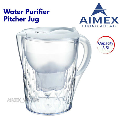 Aimex 3.5L Water Pitcher White With Filter