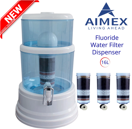 Aimex 16L Benchtop Water Purifier Dispenser with 3x 8 Stage Fluoride Filters